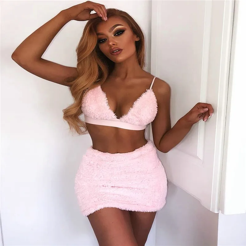 Women's Faux Fur ruffles camis summer 2 piece set crop top short skinny hip skirt two piece set skirts summer for female women
Women's Faux Fur ruffles camis summer 2 piece set crop top short skinny hip skirt two piece set skirts summer for female women