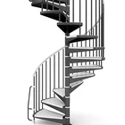 Building Code Indoor Spiral Staircase Modern Stairs