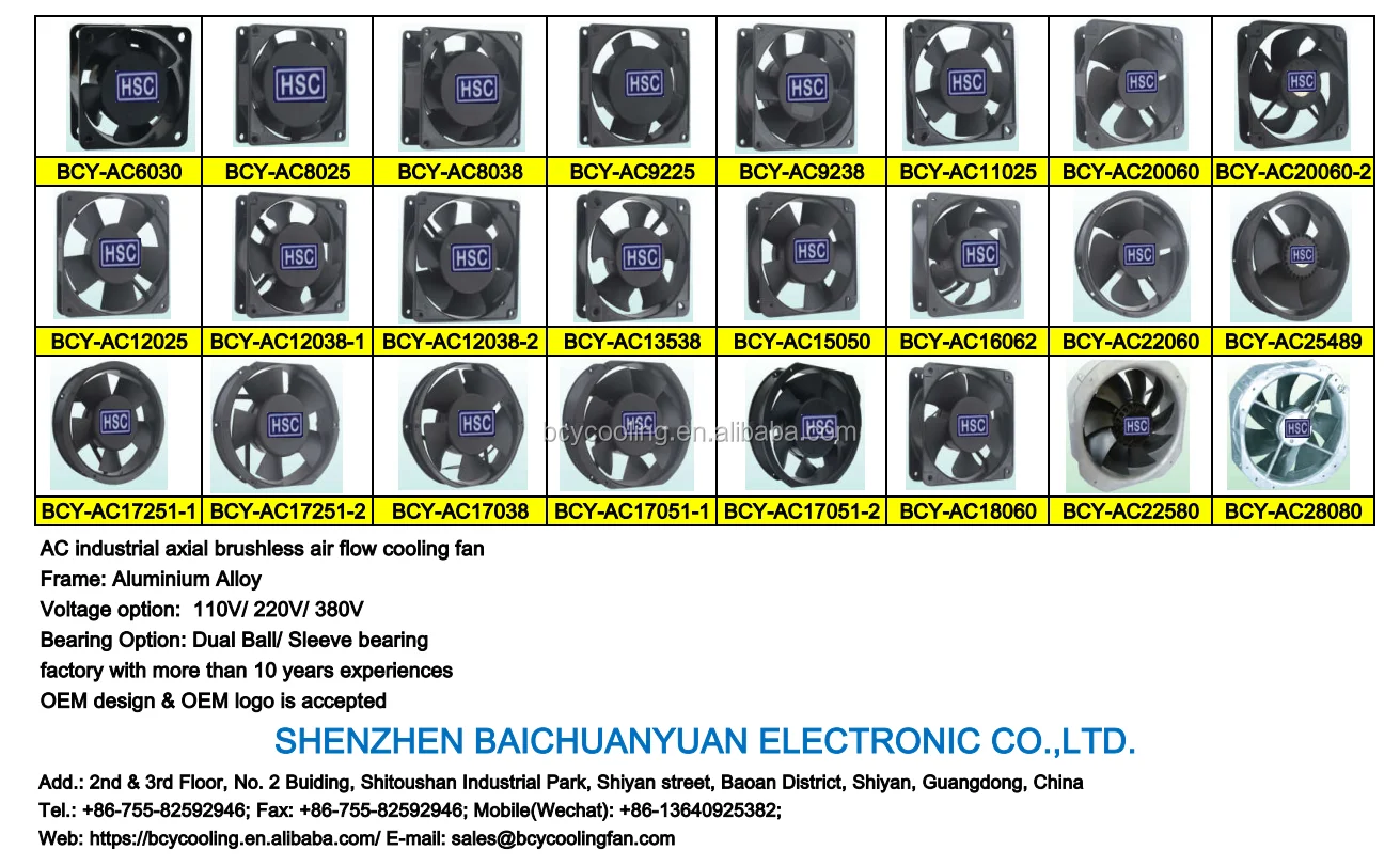 Axial Flow Fan, CFM, 120x120x25MM, AC110V, 220V - detail 8