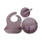 Custom Anti slip silicone suction baby divided plate BPA free for toddlers
