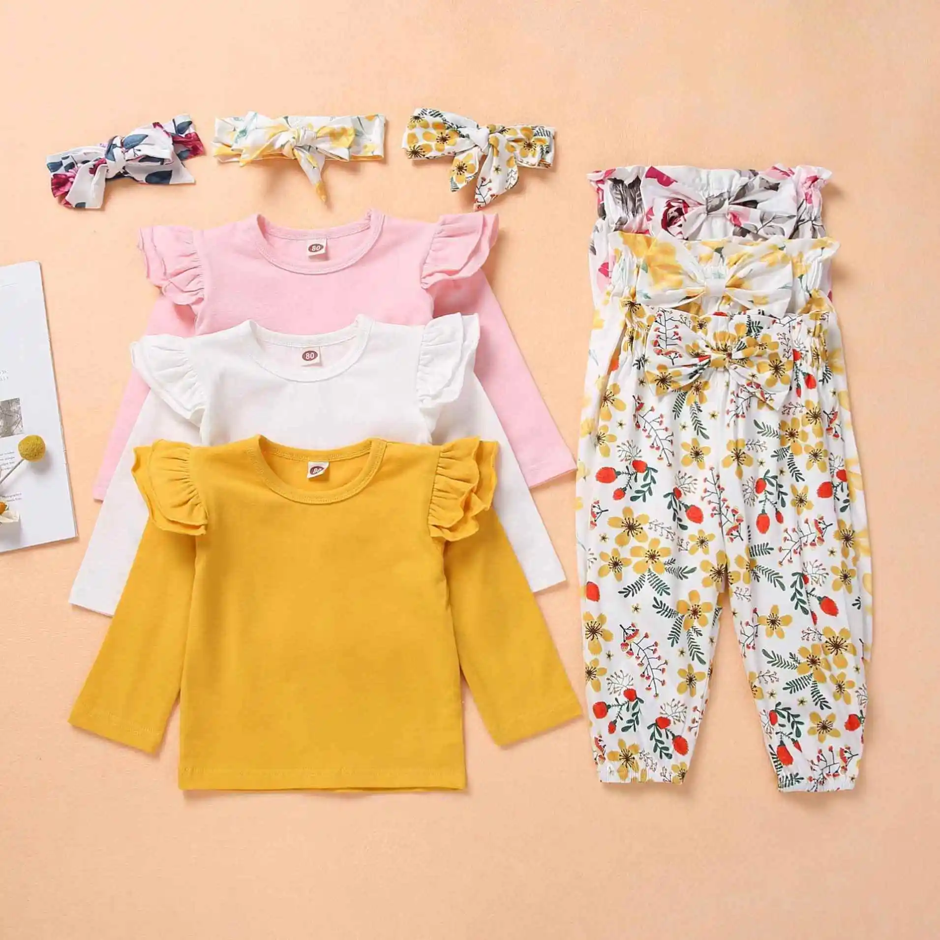 Best Design Girls Clothing Sets Solid Fly Long Sleeve Bodysuit Floral Pants Headband 3Piece Kid Outfits, As picture
Best Design Girls Clothing Sets Solid Fly Long Sleeve Bodysuit Floral Pants Headband 3Piece Kid Outfits, As picture