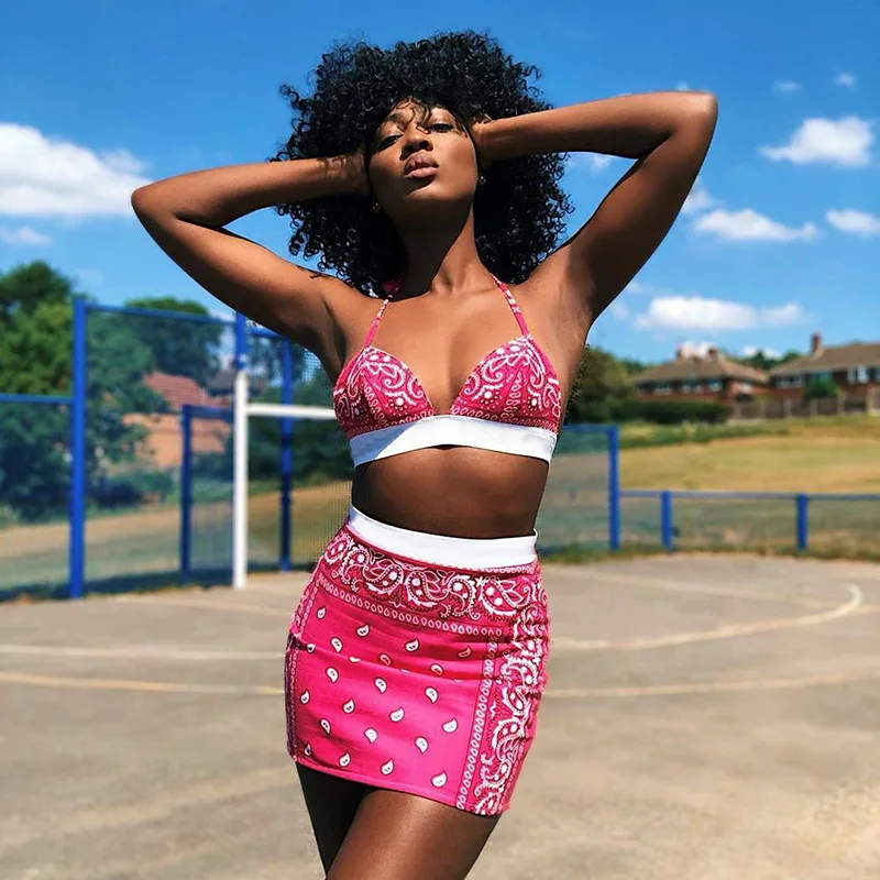 Halter Paisley Tops Skirt Sets Women 2 Piece Outfits Set De Falda Conjunto Saia Ensemble Pour Femme Bandanna Women Skirt Sets
Halter Paisley Tops Skirt Sets Women 2 Piece Outfits Set De Falda Conjunto Saia Ensemble Pour Femme Bandanna Women Skirt Sets