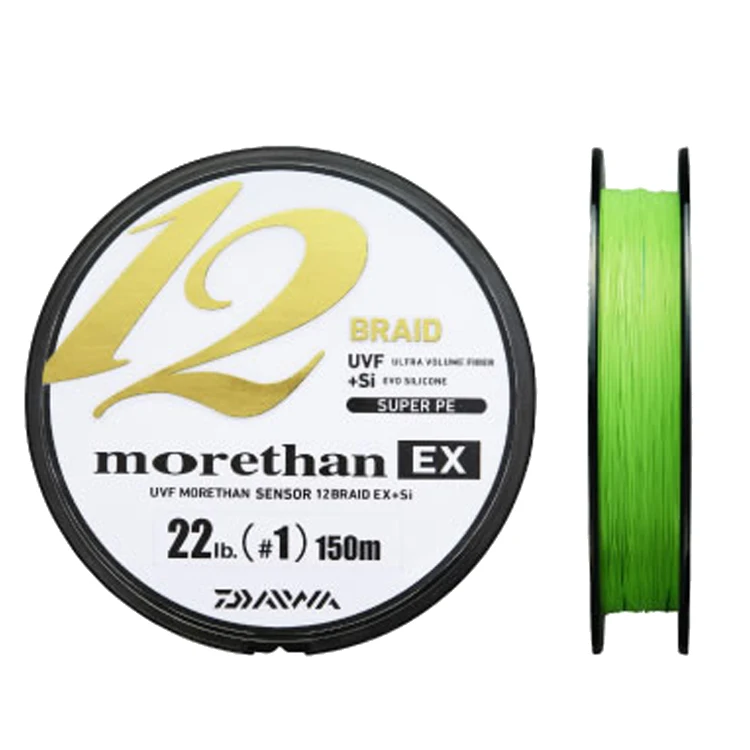 DAIWA MORETHAN X12 PE line Fishing Line Multifilament Saltwater PE Line with 13-31LB, Multicolor/bright green
DAIWA MORETHAN X12 PE line Fishing Line Multifilament Saltwater PE Line with 13-31LB, Multicolor/bright green