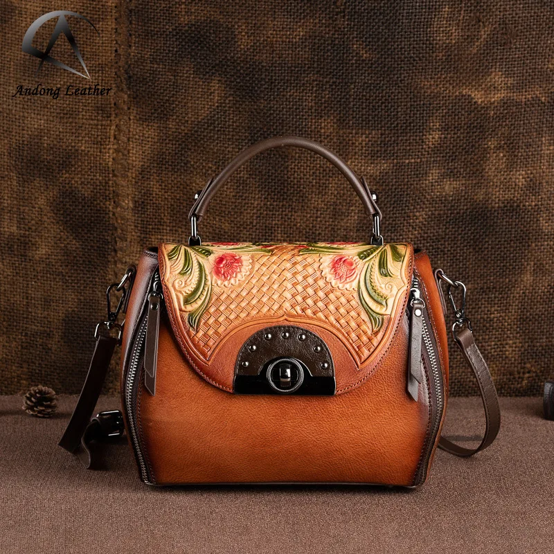 Genuine Leather Handbags for Women Shoulder Bag Retro Embossed Hand-rubbed Color Portable Handbag Cowhide Fashion Sling Bags
Genuine Leather Handbags for Women Shoulder Bag Retro Embossed Hand-rubbed Color Portable Handbag Cowhide Fashion Sling Bags