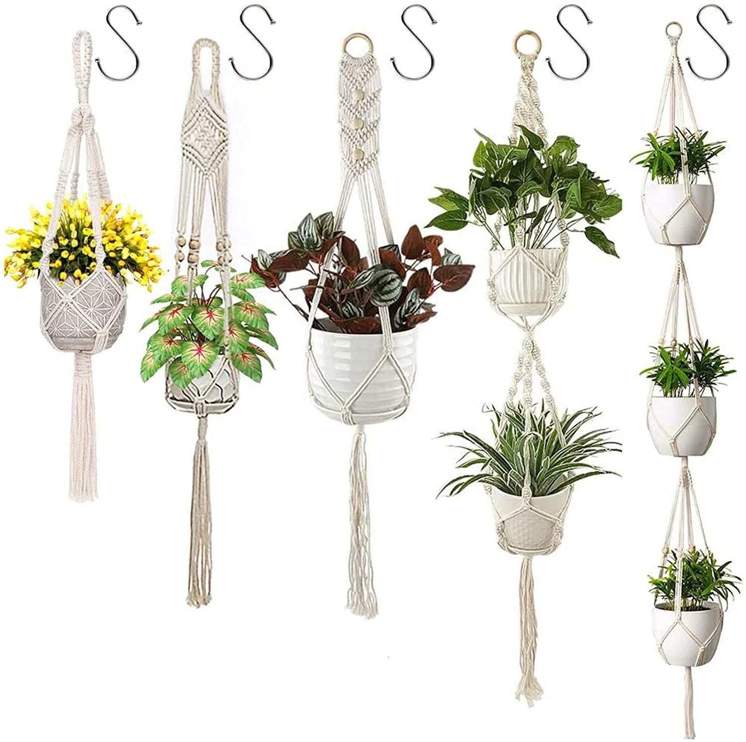 Plant Hangers In Different Designs Handmade Indoor Wall Hanging Planter Plant Holder, Customized color
Plant Hangers In Different Designs Handmade Indoor Wall Hanging Planter Plant Holder, Customized color