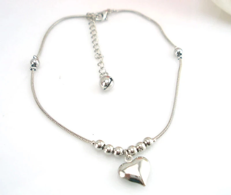 Fashion Heart-shaped Pendant Ankle Bracelet Chain Link Foot Sandal Beach Anklet Jewelry For Women's, Show in the picture
Fashion Heart-shaped Pendant Ankle Bracelet Chain Link Foot Sandal Beach Anklet Jewelry For Women's, Show in the picture