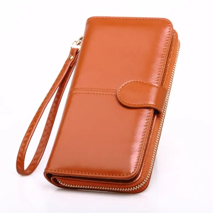 Wholesale Ladies Large Capacity Waxed Leather Zipper Coin Wallet Women Long Purse Lady Wallets, 12 colors
Wholesale Ladies Large Capacity Waxed Leather Zipper Coin Wallet Women Long Purse Lady Wallets, 12 colors