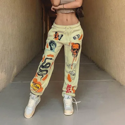 New Arrivals Fashion Street thick cotton Trousers Sport Jogger Pants Printed Drawstring Sweatpants Fall clothing for women
New Arrivals Fashion Street thick cotton Trousers Sport Jogger Pants Printed Drawstring Sweatpants Fall clothing for women