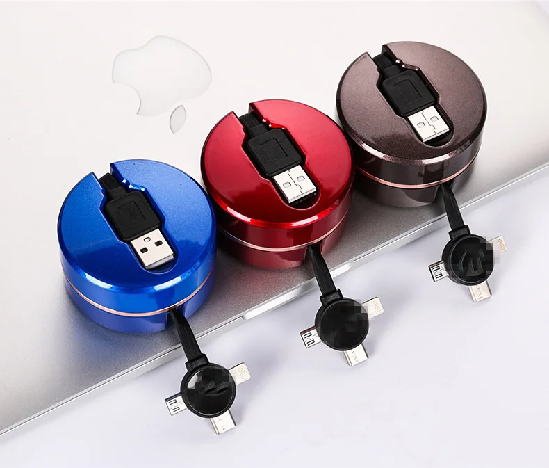 Retractable Flexible USB Type-C Cable 3 in 1 Fast Phone Charger Cable High Speed Intelligent Micro Usb Cable
Retractable Flexible USB Type-C Cable 3 in 1 Fast Phone Charger Cable High Speed Intelligent Micro Usb Cable