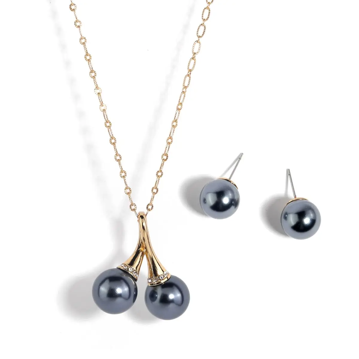 Hot Sale Hawaiian Gold Plated Jewelry Set Wholesale Fashion And Elegance Double Black Pearl Pendant Necklace Set
Hot Sale Hawaiian Gold Plated Jewelry Set Wholesale Fashion And Elegance Double Black Pearl Pendant Necklace Set