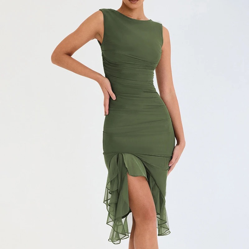 2023 summer new round neck sleeveless sexy split ladies basic casual dress open back bodycon midi dresses women elegant
2023 summer new round neck sleeveless sexy split ladies basic casual dress open back bodycon midi dresses women elegant