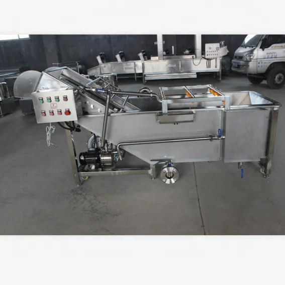 Industrial bubble Washing machine for fuits and vegetables with high output