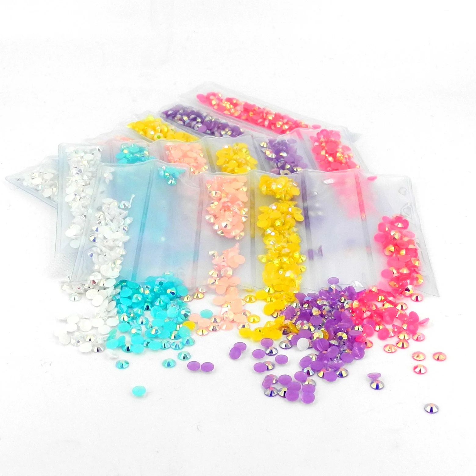 6 Column Package Flat Base Resin Stone Candy Color AB 3D Nails Charms Nail Art Decoration Sticker Supplies In plastic Package
6 Column Package Flat Base Resin Stone Candy Color AB 3D Nails Charms Nail Art Decoration Sticker Supplies In plastic Package