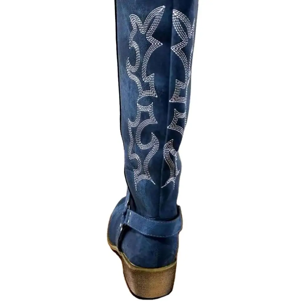 Ladies boots embroidery hot sale in tube women boots fashion retro style women's denim boots, Black
Ladies boots embroidery hot sale in tube women boots fashion retro style women's denim boots, Black