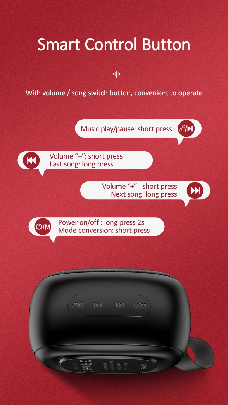 Usams High quality Mofa Series Hands-free Wireless Mini AUX Speaker - ANKUX.COM