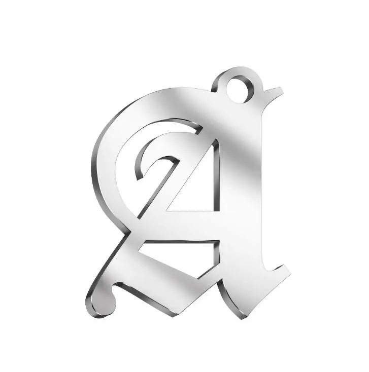 Factory Wholesale Old English Custom Capital Vintage Silver Gold Gothic 304 Stainless Steel Initial Letter Pendant Necklace
Factory Wholesale Old English Custom Capital Vintage Silver Gold Gothic 304 Stainless Steel Initial Letter Pendant Necklace