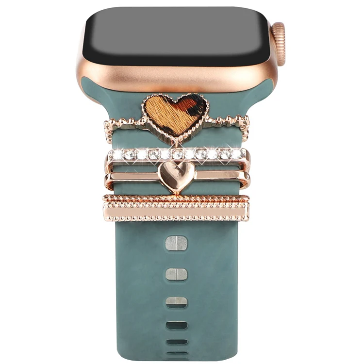 2022 Luxury Metal Diamond Decorative Ring Loops Nails Charms For Apple Watch Silicone Band
2022 Luxury Metal Diamond Decorative Ring Loops Nails Charms For Apple Watch Silicone Band