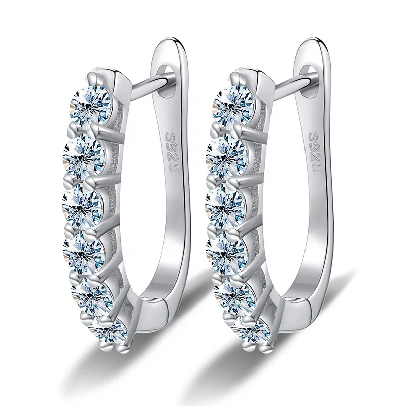 D color Real Wedding Diamond Moissanite Earrings for Women with GRA Certificate 925 Sterling Silver Huggie Hoop Earring Jewelry
D color Real Wedding Diamond Moissanite Earrings for Women with GRA Certificate 925 Sterling Silver Huggie Hoop Earring Jewelry
