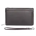 Genuine Leather Clutch Bag Men Wallet Vintage Custom Clutches Business Men Purse C011