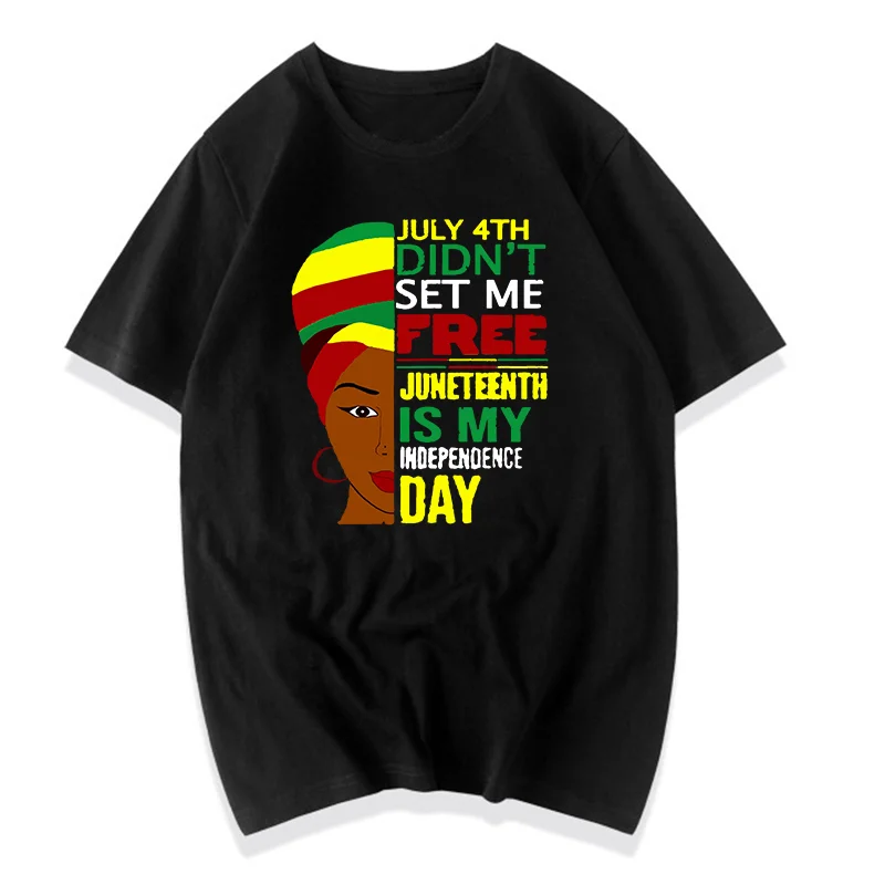 Wholesale African American Freedom Women T-shirt Juneteenth Queen black woman tee shirt Women Black Girl Afro Queen T-Shirt
Wholesale African American Freedom Women T-shirt Juneteenth Queen black woman tee shirt Women Black Girl Afro Queen T-Shirt