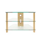 clear tempered glass and space saving tv stand used living room furniture RA005