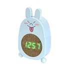 Desk table digital alarm clock Rechargeable digital day calendar alarm clock LED digital clock metal case