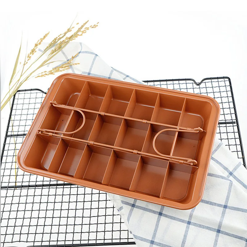 Removable bottom heat resistant brownie cake rectangle non stick carbon steel baking tray
Removable bottom heat resistant brownie cake rectangle non stick carbon steel baking tray