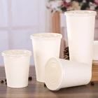 Simple Style Paper Coffee Cups Custom Printed Single Wall Disposable Paper Cup With Lids