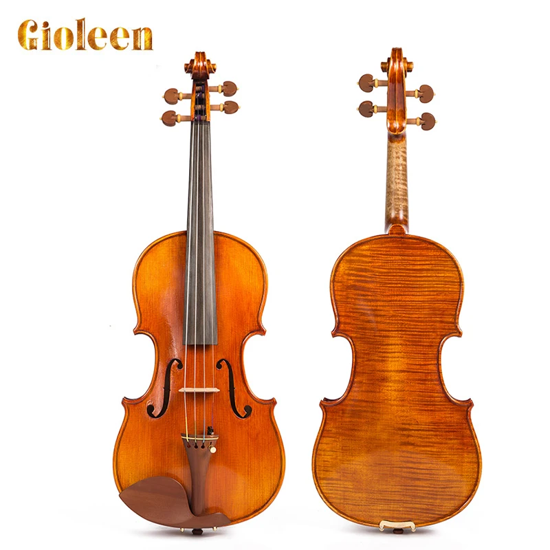 

XS6104 High quality hand oil painted professional stradivari violins Best Violin Brands Handmade Baroque Solid Wood Violin