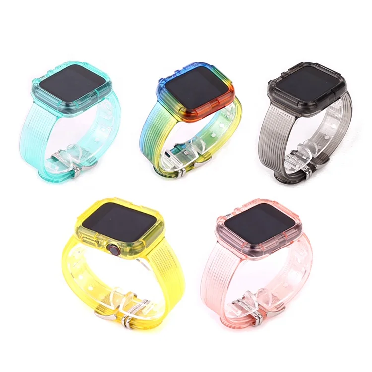 Hot Sale Tpu Silicone Transparent Wrist Strap For Apple Watch Sport Clear Smart Watches Adjustable Band For Iwatch1/2/3/4/5/6/SE, As the picture shows
Hot Sale Tpu Silicone Transparent Wrist Strap For Apple Watch Sport Clear Smart Watches Adjustable Band For Iwatch1/2/3/4/5/6/SE, As the picture shows