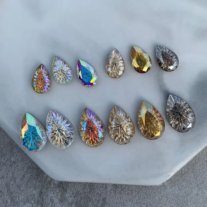 2021New arrival nail Water drop diamond arc carving flat bottom gem crystal glass nail accessories, 5 colors
2021New arrival nail Water drop diamond arc carving flat bottom gem crystal glass nail accessories, 5 colors