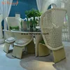 Hotel bistro backyard outside commercial patio furniture high back chair set(accept customized)