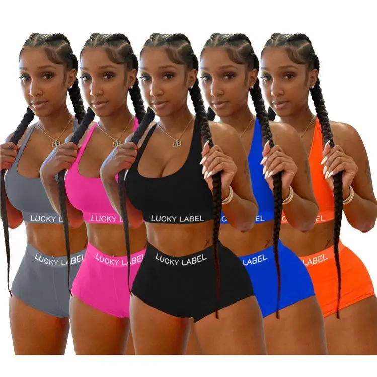 OSINA Newest Design Solid Color Letter Printing Vest and Pant Set Women 2 Piece Short Set
OSINA Newest Design Solid Color Letter Printing Vest and Pant Set Women 2 Piece Short Set