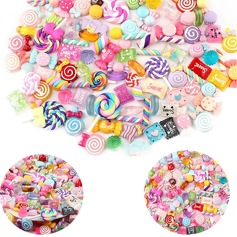 Bag of 30 Beads Candy Flatbacks Resin Flat Back Scrapbooking Charms DIY Resin Lucky Bag Cream Glue Mobile Shell Lollipop, Colors
Bag of 30 Beads Candy Flatbacks Resin Flat Back Scrapbooking Charms DIY Resin Lucky Bag Cream Glue Mobile Shell Lollipop, Colors
