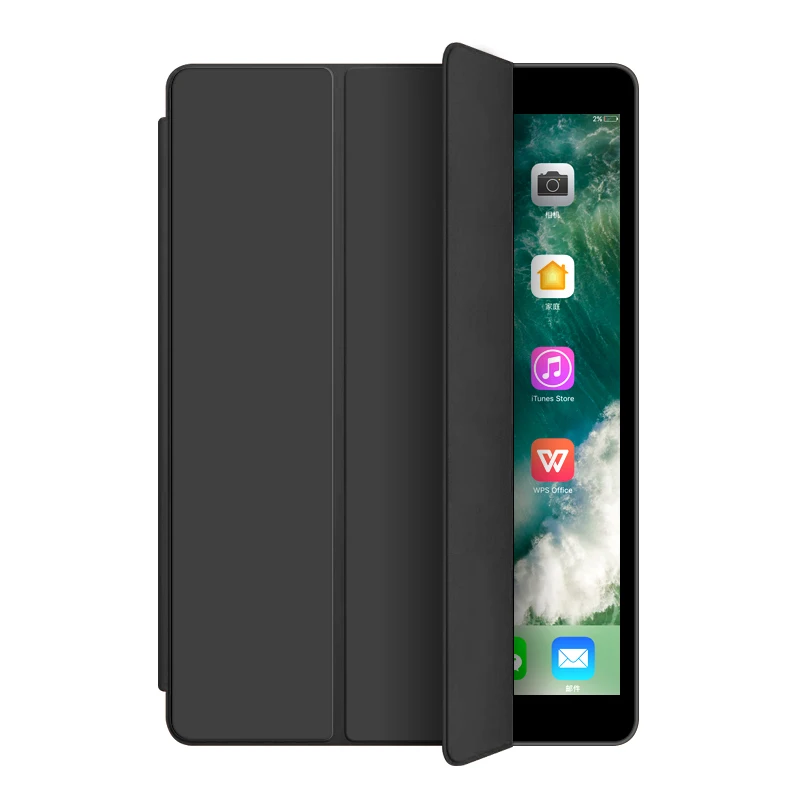 Fashionable trifold stand auto sleep/awake TPU back cover case for iPad 9.7 2017/2018 tablet case, 10 kinds of color available in stock
Fashionable trifold stand auto sleep/awake TPU back cover case for iPad 9.7 2017/2018 tablet case, 10 kinds of color available in stock