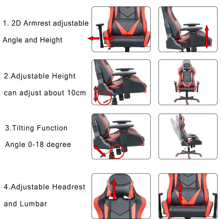 armrest modern custom Reclining Relax Racing Gaming Chair material Armlehne modern Custom Reclining Relax Racing Gaming Chair Material