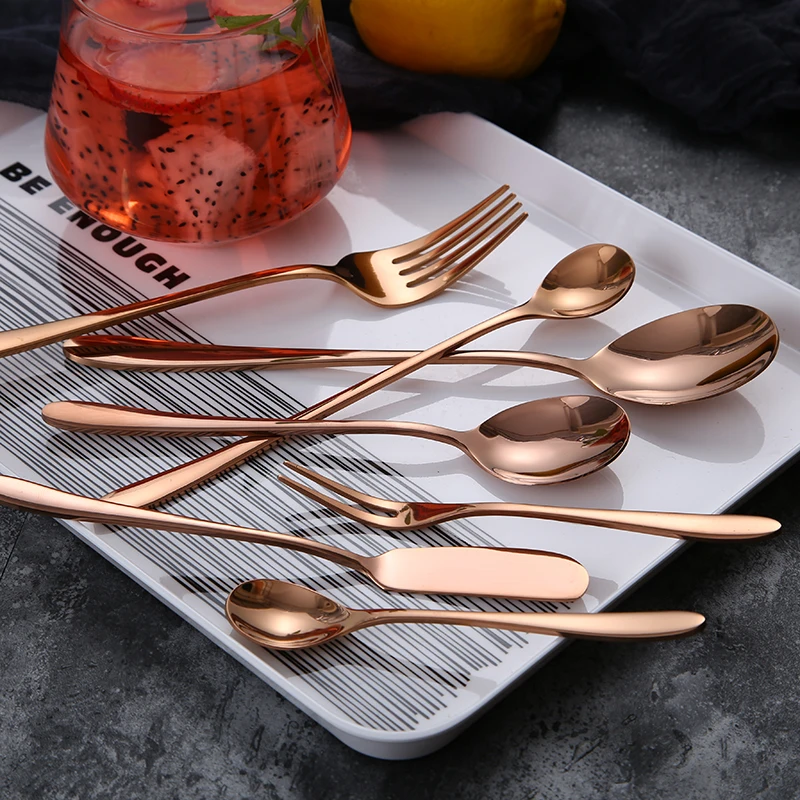 Hotel stainless steel gold plated wedding knife fork spoon tableware rose gold cutlery
Hotel stainless steel gold plated wedding knife fork spoon tableware rose gold cutlery
