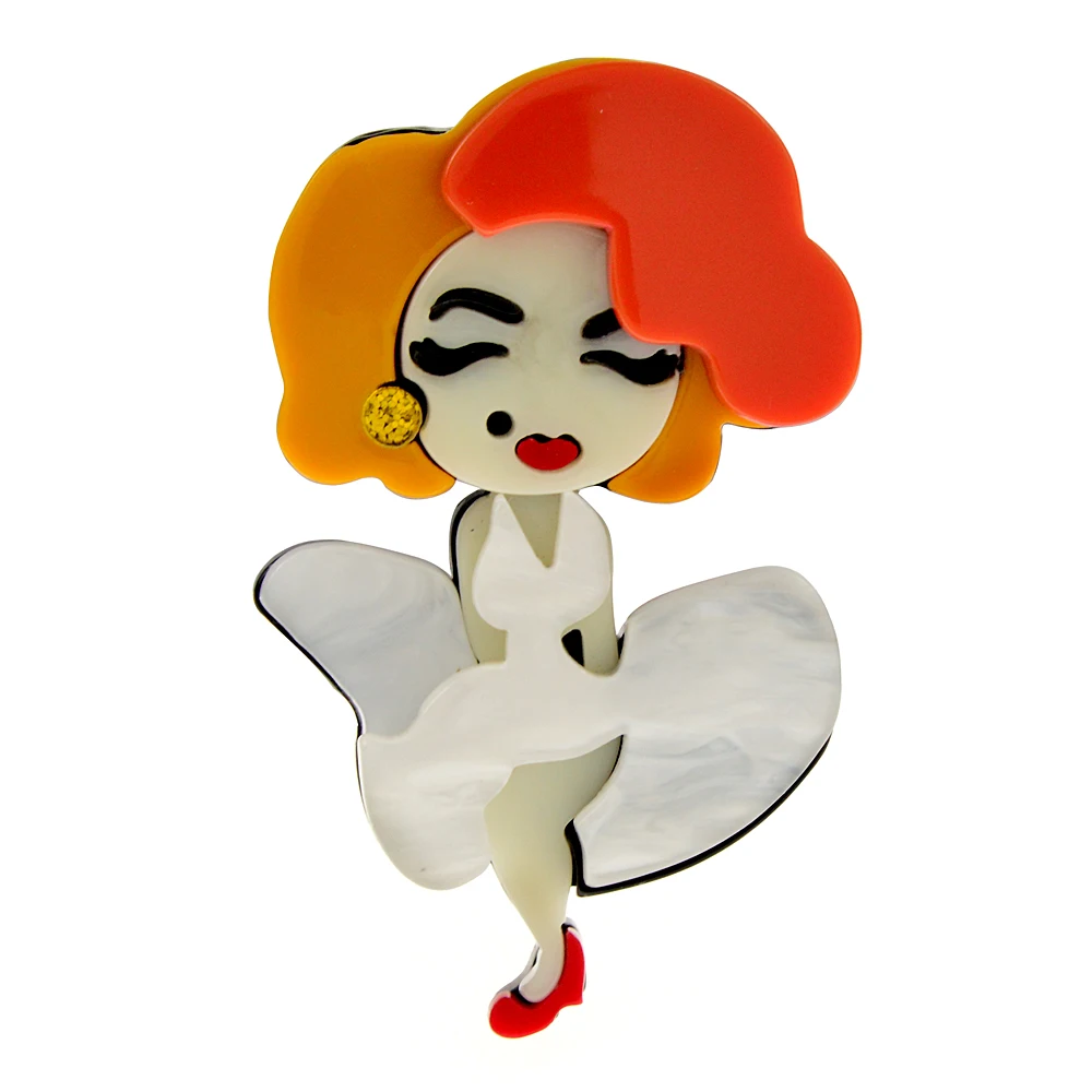 Acrylic Sexy Lady In Dress Brooch Red Hair And High Heel Pin Acetate Fiber Jewelry, Picture color
Acrylic Sexy Lady In Dress Brooch Red Hair And High Heel Pin Acetate Fiber Jewelry, Picture color