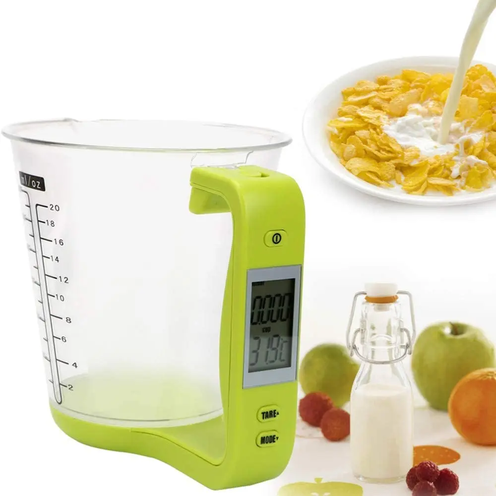 Built-in digital measuring cups with scales 600 ml Kitchen Liquid Weighing Digital Measuring Cup Scale, Green and red
Built-in digital measuring cups with scales 600 ml Kitchen Liquid Weighing Digital Measuring Cup Scale, Green and red