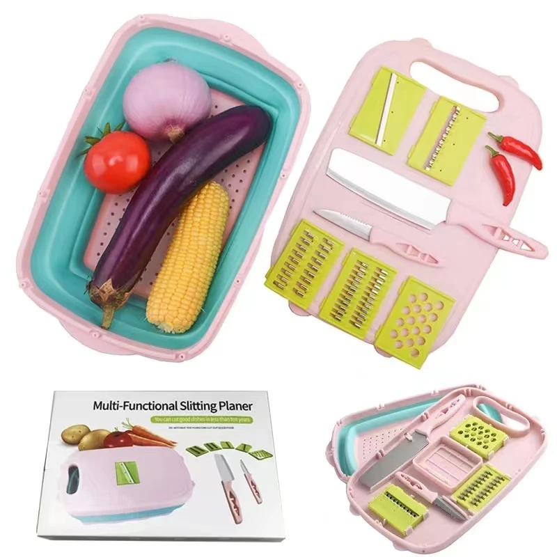 9-in-1 cutting board foldable fruit and vegetable filter basin slicer cutter camping cutting board set kitchen small tools
9-in-1 cutting board foldable fruit and vegetable filter basin slicer cutter camping cutting board set kitchen small tools