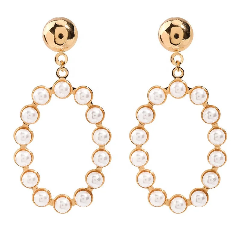 2022 New Women Gold Party Korean Ear Ring Jewelry Fashion Long Big Oval Dangle Pearl Hoop Earrings
2022 New Women Gold Party Korean Ear Ring Jewelry Fashion Long Big Oval Dangle Pearl Hoop Earrings