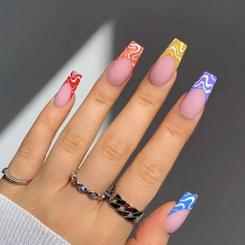 New Arrival False Nails Supplies 24Pcs Per Box ABS False Nails With Glue Long Coffin Acrylic Press On Nails
New Arrival False Nails Supplies 24Pcs Per Box ABS False Nails With Glue Long Coffin Acrylic Press On Nails