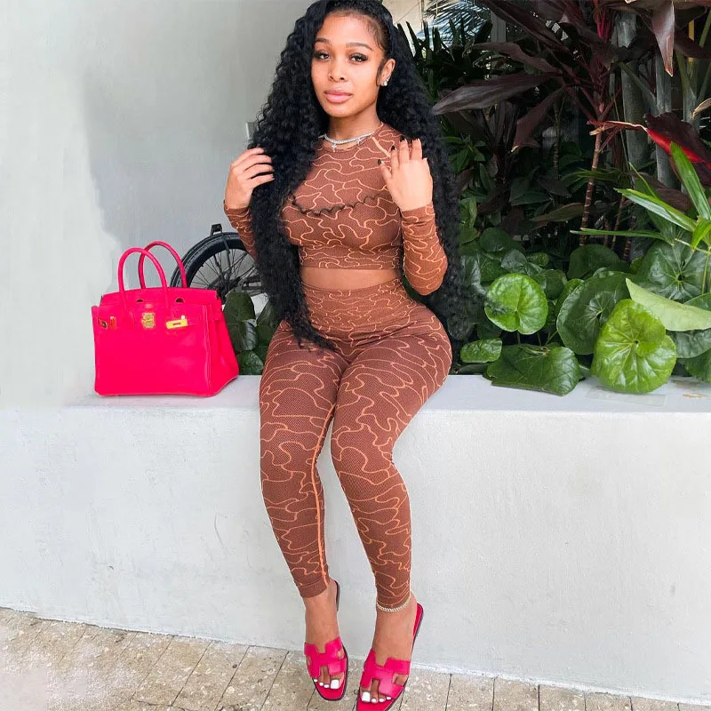 Z25 Fall 2021 Women Clothes New Arrivals Crop Top Pants Set 2 Piece Outfits Print Casual Long Sleeve Pants Set, Picture shown
Z25 Fall 2021 Women Clothes New Arrivals Crop Top Pants Set 2 Piece Outfits Print Casual Long Sleeve Pants Set, Picture shown