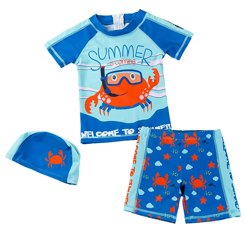 Kids beach leisure sportswear, sun hat, boys and children, split swimsuit, swimming trunks, quick-drying, pattern: diving crab
Kids beach leisure sportswear, sun hat, boys and children, split swimsuit, swimming trunks, quick-drying, pattern: diving crab