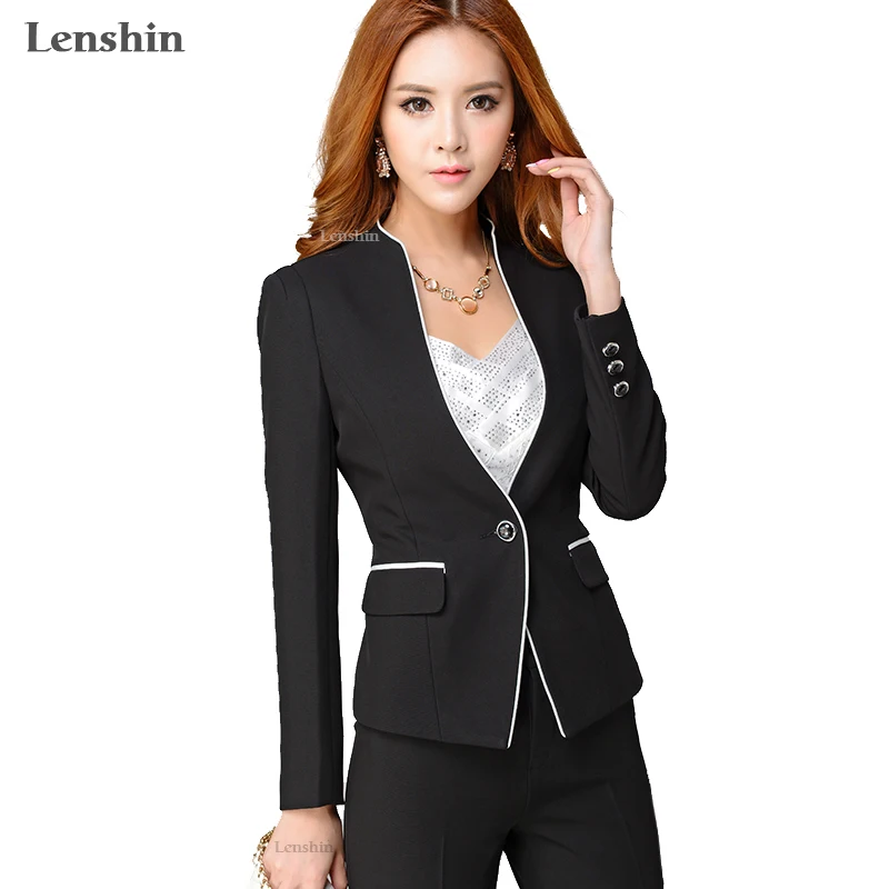 2 Pieces Set Formal Pant Suit Women Office Lady Work Wear Elegant Business Uniform Style Jack with Trouser, Black, gray
2 Pieces Set Formal Pant Suit Women Office Lady Work Wear Elegant Business Uniform Style Jack with Trouser, Black, gray