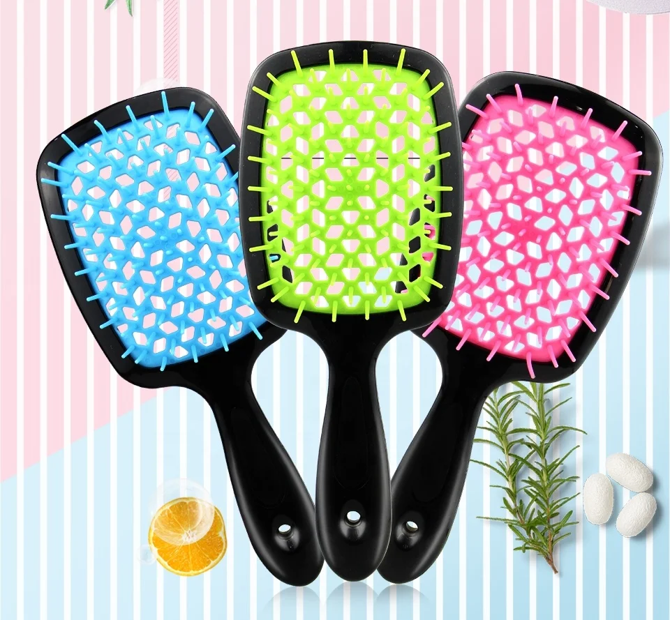 Superbrush Hollow Comb Massage Grid Smooth Hair Brush Wet and Dry Hairdressing Comb Curly Natural Hair Brush, Six colors or customized
Superbrush Hollow Comb Massage Grid Smooth Hair Brush Wet and Dry Hairdressing Comb Curly Natural Hair Brush, Six colors or customized