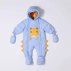 Baby Clothes Cute Hooded Down Jumpsuit Warm Long Sleeve Romper Boys Baby Clothes Winter
