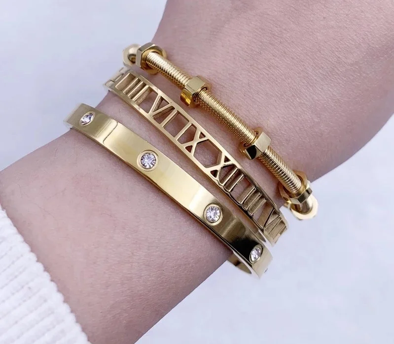 Initial bracelets Wholesale fashion brands jewelry 316L stainless steel bracelet, Gold color
Initial bracelets Wholesale fashion brands jewelry 316L stainless steel bracelet, Gold color