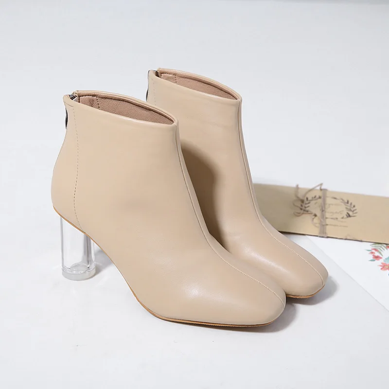2021 Hot Sale New Arrival Women Boots Nude Color Elegant Sexy Winter Shoes for Ladies Girls Clear Square Heel Ankle Boots
2021 Hot Sale New Arrival Women Boots Nude Color Elegant Sexy Winter Shoes for Ladies Girls Clear Square Heel Ankle Boots
