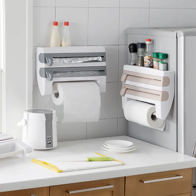 Kitchen Supplies with Cutting Foil Cling Wrap Seasoning Bottle Rack Kitchen Storage Rack
Kitchen Supplies with Cutting Foil Cling Wrap Seasoning Bottle Rack Kitchen Storage Rack